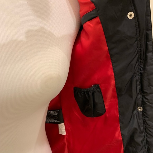 Girls’ DKNY hooded down puffer car coat black small S faux fur trim EXCELLENT!! - Picture 6 of 10